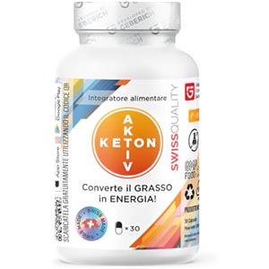 KETON AKTIV Capsule Keton Aktiv | Per Dieta Chetogenica | L-Carnitina 500 mg + Estratto di Tè Verde 200 mg | Supporto al Metabolismo | Con Gymnema Sylvestre, Rodhiola Rosea, CLA | 30 Capsule