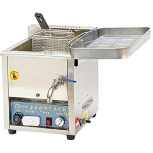 Generic Friggitrice a gas GPL da banco commerciale, in acciaio inox, automatica a temperatura costante, con cestelli, per casa, cucina, ristorante (36,5 x 42,5 x 47,5 cm)
