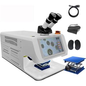 Ovsuqu Saldatrice laser a punti per gioielli 60W/100W/150W/200W, schermo tattile CCD, saldatrici mini portatili per riparazioni e creazioni artigianali di collane, anelli e gioielli in oro e argento (60W)