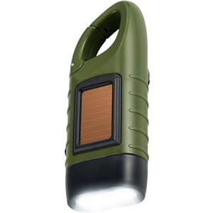 Telituny Torcia a LED Solare e Manovella a Dinamo Ricaricabile - Lampada di Emergenza per Esterni, Viaggi Domestici, Escursioni in Campeggio