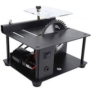 BHDK Mini sega da tavolo, macchina da taglio da banco portatile di precisione con lama per sega circolare, levigatrice multifunzione per lucidatura del legno per modello in legno fatto a mano fai da te