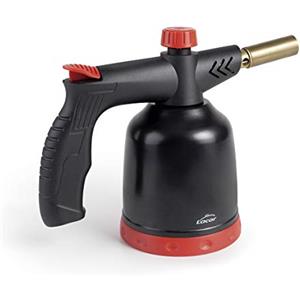 LACOR 68968 Cannello da Cucina, Torcia a Gas Professionale, accensione piezoelettrica, Fiamma Regolabile, Ricaricabile con cartucce, Sistema 360°, 1,7 kW, 1300 °C, Nero, Plastica