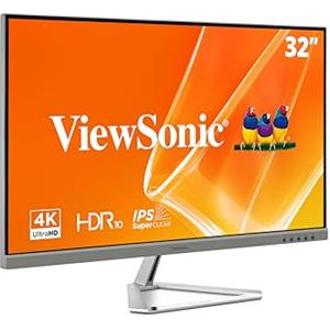 Viewsonic VX Series VX3276-4K-MHD monitor piatto per PC 81,3 cm (32) 3840 x 2160 Pixel 4K Ultra HD LED Argento