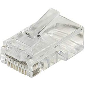 LINK Confezione 100 Connettori RJ45 8 Poli Cat.5E UTP Non Schermato con Fori per Inserimento Cavi