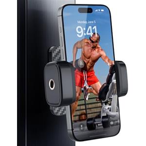 IPOW Supporto magnetico da palestra con rotazione a 360°, base in lega resistente e braccio regolabile, compatibile con smartphone da 4,7-6,5, supporto magnetico per attrezzature da palestra