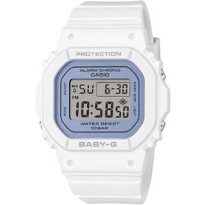 Casio G-shock - Orologio Da Polso Da Unisex Al Quarzo Casual Bracciale E Cassa In Resina Di Colore Bianco Quadrante Digitale Blu - BGD-565SC-2BER