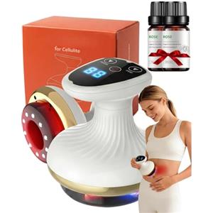 WANWEN Massaggiatore Vacuum per Corpo Anticellulite, Massaggiatore Elettrico Anticellulite, Funzione di Calore, 9 Livelli di Riscaldamento e Aspirazione Regolabili, Pelle Più Soda e Compatta