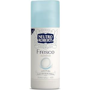 Neutro Roberts, Deodorante Stick Fresco, Zero Sali di Alluminio, Zero Macchie, Con Puro Olio di Glicerina, Deodorante Uomo e Donna, Dermatologicamente Testato, Formato 40 ml, 48h
