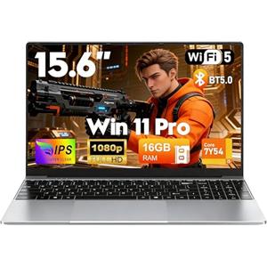 CHIFUYOU 15,6 pollici Computer portatile 512 GB SSD 16 GB RAM PC portatile commerciale Gaming portatile i5-7Y54 fino a 3,2 GHz, Win 11, 1920 x 1200p, 6000 mAh, tastiera retroilluminata