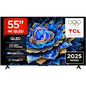 TCL 55T69C 55" QLED 60HZ 4K HDR, Google TV, Smart TV (Dolby Vision & Atmos, Motion clarity, compatibile con Google Assistant & Alexa), 2025