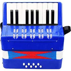 YIWEOG Fisarmonica per a 17 Tasti 8 Bassi Mini Piccola Fisarmonica Strumento Musicale educativo per Regalo di Compleanno per Principianti