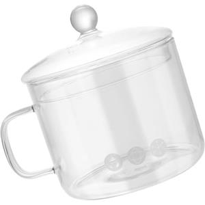 DECOMELODY Pentola in Vetro Borosilicato per Cucina con Resistente al Calore per Stufati e Noodles Design Antiscottatura e Facile da Pulire per e Riunioni Familiari