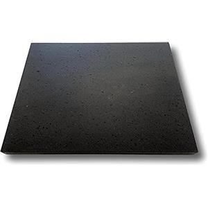 LITHOS MATERIE Piastra Liscia in Pietra LAVICA Ollare - Refrattaria dell'Etna per Forno Elettrico & Gas, Barbecue, Bistecchiera per Pizza e Carne - Misure a Scelta (40x40 cm3)