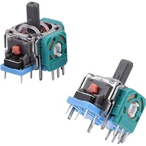 Tiiyee Arcade Joystick, 2 Pezzi 3D Joystick analogico Wireless Thumb Stick Parti di Ricambio per sensori Street Rocker Competition Style per Controller