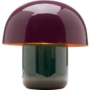 Kare Design lampada da tavolo Mushroom Shiiny Duo Saturday, verde scuro/viola scuro, 20 cm forma di fungo, per scrivania, soggiorno, comodino, abat jour, lampadina non inclusa