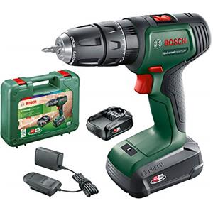 Bosch Home and Garden, Trapano Battente-Avvitatore a Batteria UniversalImpact 18 (1 Batteria, Sistema 18 Volt, in Valigetta), Mandrino 10 mm