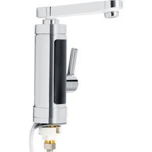 AUXSL Rubinetto elettrico da 3000 W, con scaldabagno, rubinetto girevole a 360°, IPX4, scaldabagno istantaneo, rubinetto con display intelligente per cucina, bagno