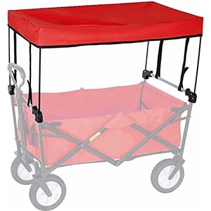 Generic Tettoia pieghevole per carrello da carro, copertura parasole per carrello pieghevole da esterno, accessorio perfetto per giardino, campeggio, spiaggia