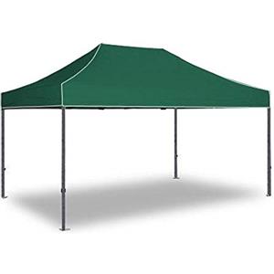GrecoShop Gazebo pieghevole impermeabile in alluminio 3x4,5m Verde - Mod. Magnum