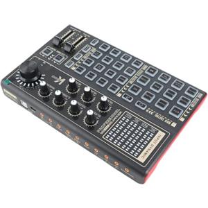 Vroomoto Scheda Audio Dal con più Effetti Mixer DJ, Vocale e Luce LED per la Registrazione di Giochi in Streaming e Podcast