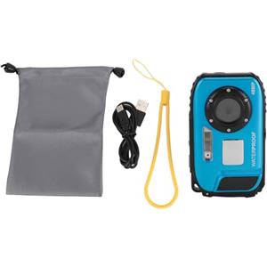 XZXCVN Macchina Fotografica Subacquea 1080P 48MP, Waterproof 5m, Schermo a Colori 2,4 Pollici, Memoria 32GB - Stabilizzazione Anti - Shake, Riconoscimento Facciale Intelligente, Ideale (Blu)