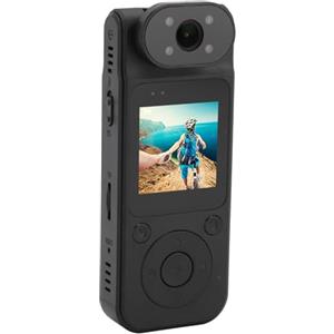 Annadue Videocamera con Clip Posteriore, Dash Cam per Moto con Schermo IPS 2K da 1,5 Pollici, Fotocamera per Corpo Indossabile con Obiettivo Magnetico Ruotabile a 180 Gradi per