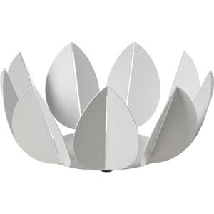 Arti & Mestieri Centrotavola Ficus in Ferro Bianco Marmo - Design Elegante 28,6 x 13 cm