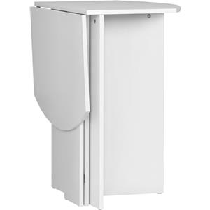 HOMCOM Tavolo da Pranzo Salvaspazio, Tavolo Pieghevole da Esterno, Tavolo da Cucina e Soggiorno in Legno 90x60x74cm, Bianco