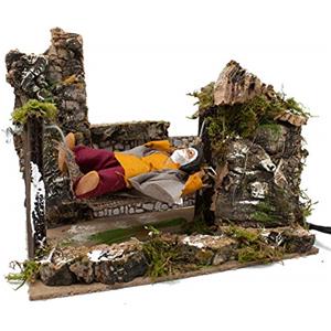 Joy Christmas Pastore per Presepe in Movimento 20 cm x 14 cm Pastore su Amaca - 48706