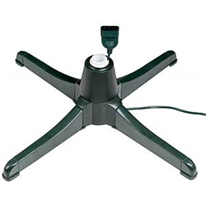 Nataland Base Girevole Elettrica per Albero di Natale con Rotazione di 360°, Dotata di 3 Comandi, di Attacco per Luci Natalizie e di Adattatore di Dimensione (Modello 1, Verde)