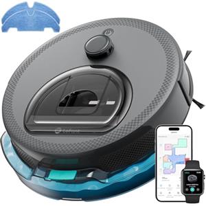 Lefant M330Pro Robot Aspirapolvere Lavapavimenti con Mappatura, dToF Laser, 5000Pa Potente Aspirazione, Evitamento Ostacoli PSD, App/WiFi/Alexa, Zona Vietata, per Animali e Pavimenti Duri, Grigio