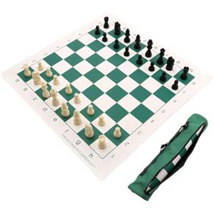 yanzisura Set Scacchi Arrotolabile, Portatile Scacchiera Pieghevole, Scacchi Con Scacchiera Arrotolabile Da Viaggio, Gioco Da Tavolo Con Borsa Viaggio, Scacchi Internazionale Di Gioco Pieghevole