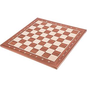SQUARE GAME SQUARE - Professionale Scacchiera in legno No 5 - MOGANO - 48 x 48 cm ; Campo 50 x 50 mm - Scacchi