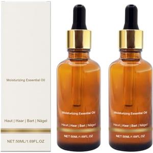 Generisch Olio di argan biologico di alta qualità dal Marocco - 100% puro, spremuto a freddo per pelle, capelli, barba e unghie - idratazione, lucentezza e cura anti invecchiamento (50 ml) (2)