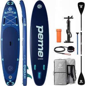 peme Tavola Sup Gonfiabile Adulti Stand Up Paddle Board Canoa Rigida da Mare 350cm per Surf Standup Acquatico Sport Mare Lago Fiume Equilibrio Stabilità 18PSI fino a 166kg - HYDRO Deep Water