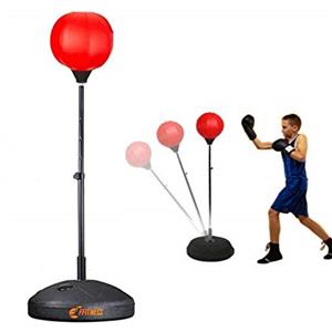 FFitness PUNCHING BALL BAMBINI ADOLESCENTI CON BASE RIEMPIBILE E ASTA REGOLABILE | SACCO BOXE PUGILATO ALLENAMENTO