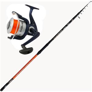 globe fishing Canna Pesca surfcasting STORIONE SILURO SPIGOLA ORATA scogliera + Mulinello Mare