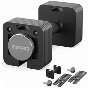 ZIPRO Peso Manubrio Palestra Regolabile 16/24 KG 8×2kg e 2×1kg per Disco Componibile con Sistema a Vite Rapida per Allenamento Sviluppo Muscolare - Fitness Attrezzi Casa Home Gym - 1 Pezzo Square