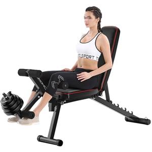 Weyot Panca Regolabile Palestra, Panca Multifunzione Palestra Casa - Leg Extension Leg Curl, capacità di Peso di 440 Libbre, per Allenamento con Bilanciere, Push Up, Sit Up, Estensione della Gamba