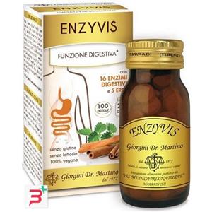 Dr. Giorgini Enzyvis 100 Pastiglie - Integratore Digestivo a Base di Erbe e Enzimi Vegetali