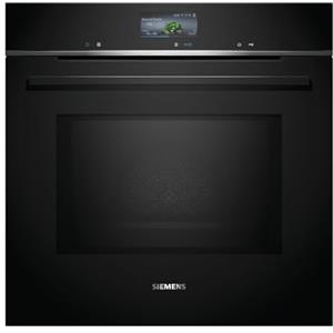 Siemens HM776GKB1 iQ700 - Forno da incasso intelligente con funzione microonde, 60 x 60 cm, 800 W, prodotto in Germania, nero, activeClean & humidClean autopulente, Air Fry, cookControl, touch screen