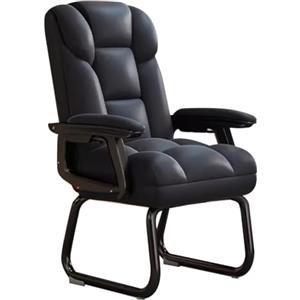 HAQMG Sedia Ufficio Ergonomica Senza Ruote, Poltrona Gaming da Camera da Letto, Poltrona Relax, Divano Libero, Sedia da Studio (Black)
