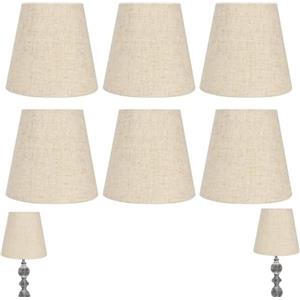 Beufee 6 Pezzi Paralume Lampada in Tessuto, Moderno Paralume Lampada da Tavolo Piccolo Paralume Paralume Abat Jour Cappello Lampada Paralume da Tavolo Lampada da Parete Lampadari