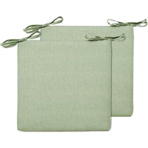 BESTORI Set 2 Cuscini Sedia da Cucina 40 x 40 cm Comoda e Spessa Cuscini Coprisedia da Cucina Lavabili Sfoderabile con Cerniera per Soggiorno, Camera da Letto Verde 1