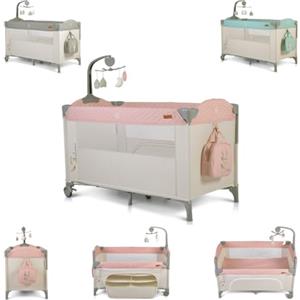 Cangaroo, lettino da viaggio Indiana Playpen due livelli materasso Cambio borsa, colori:rosa