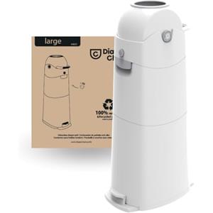 DIAPER CHAMP Classic Large - Mangiapannolini inodore - Grande capacità fino a 70 pannolini - Usa sacchetti normali - Ideale per diversi bambini nei pannolini, gemelli, asili nido, genitori ospiti