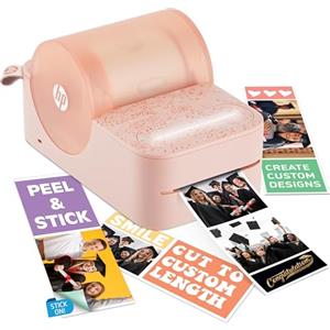 HP Sprocket Panorama, Stampante fotografica portatile per smartphone e etichette a colori istantanee; foto Zink adesive da 2x0,5-9 pollici (5x1,3-23 cm); crea personalizzati tramite app; Rosa.
