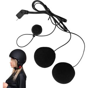Patifirst Microfono Cuffie per Moto - Microfono Interfono per Casco Motociclistico | Auricolare Impermeabile 10 Pin per Uomini Donne Adulti Viaggi in Bicicletta e Ciclismo