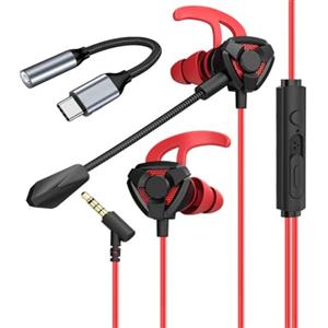 UNVO Cuffie da gioco con microfono, auricolari da gioco cablati per PC, per PS4, PS5, Xbox One, PlayStation 5, telefoni cellulari, compatibili con interfacce telefoniche da 3,5 mm e USB-C (Type-c), colore