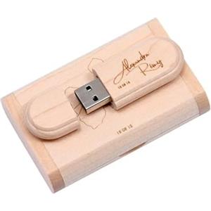 HDLOVE Chiavetta USB Personalizzata Con Incisione, Disco Di Archiviazione Foto Di Nozze Con Nome, Chiavetta USB In Legno Regalo Per Matrimonio, Laurea, Festa Del Papà, Festa Della Mamma, Compleanno